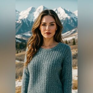 Vintage Silk Mohair Knit Sweater Gallagher Cozy Textured Parisian Boho Romantic